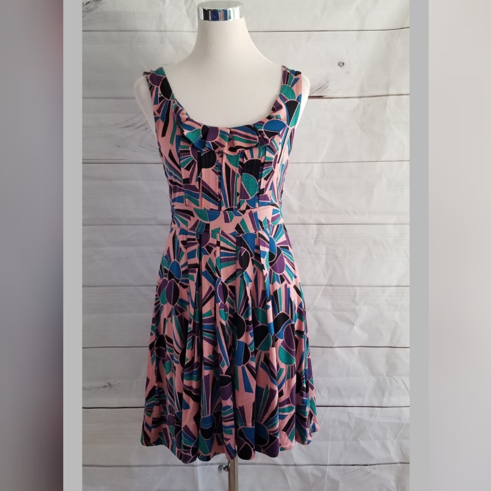 Adorable Marc Jacobs pink print silk blend dress